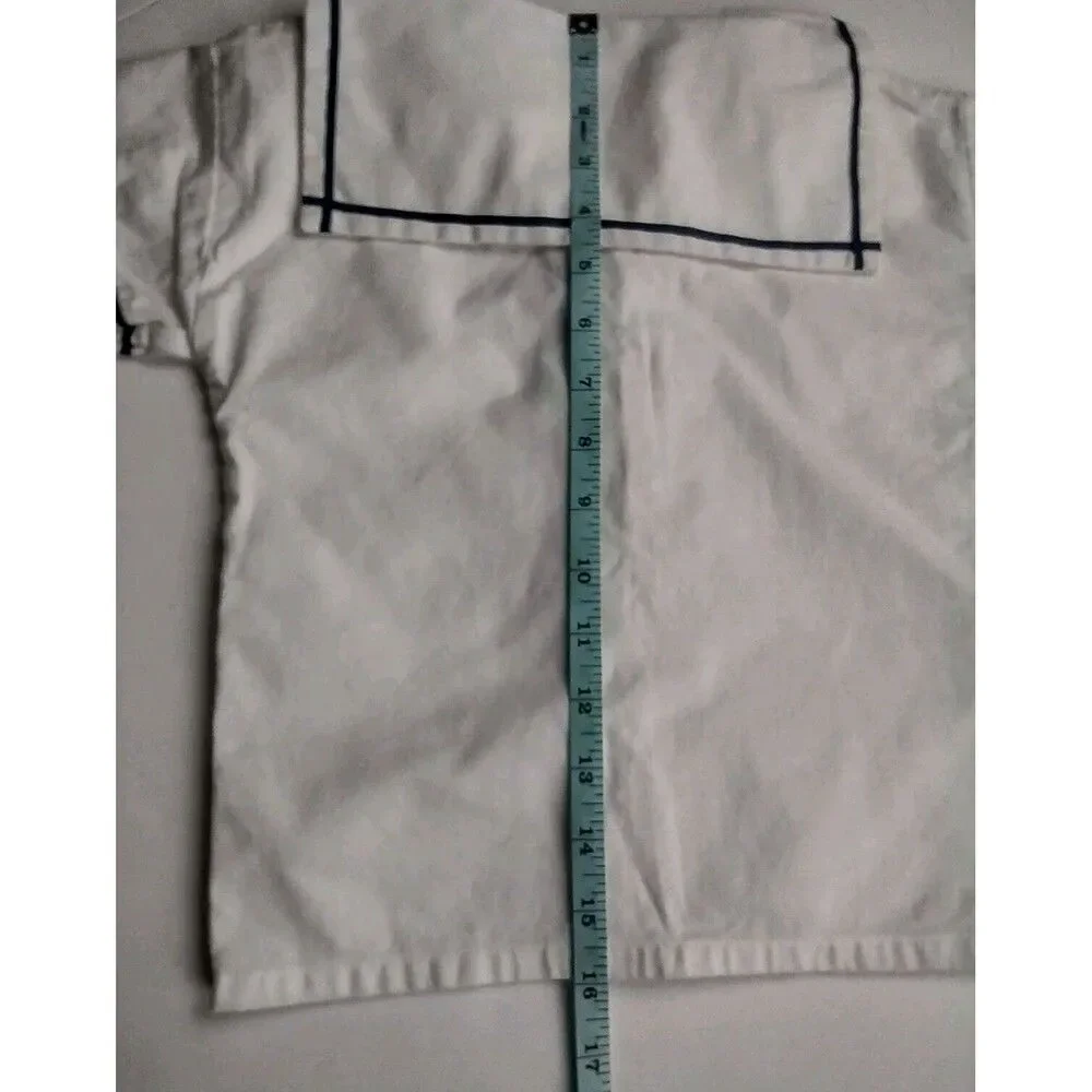 Hartstrings Boys Sailor Shirt 4T Red White & Blue Nautical 4th July 100% Cotton - Picture 8 of 8